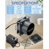 Wathai 80mm 12V DC Axial Exhaust Fan Small Fume Extractor