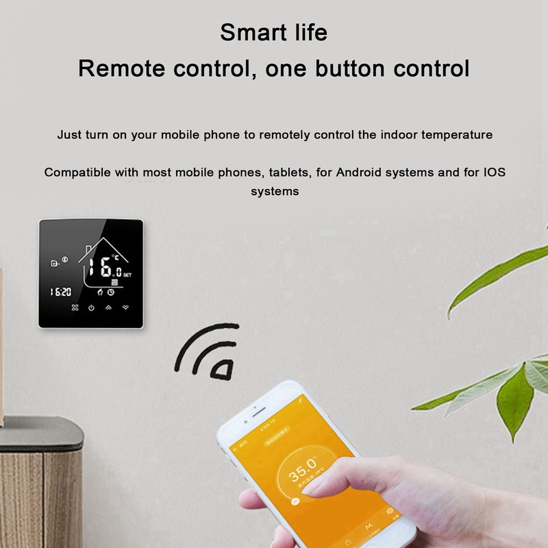 Digital Thermostat App Voice Control LCD Touch Screen Intelligent Electric