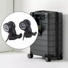 RDEXP 1 Pair Black Wheels Small Suitcase W042 Pack of