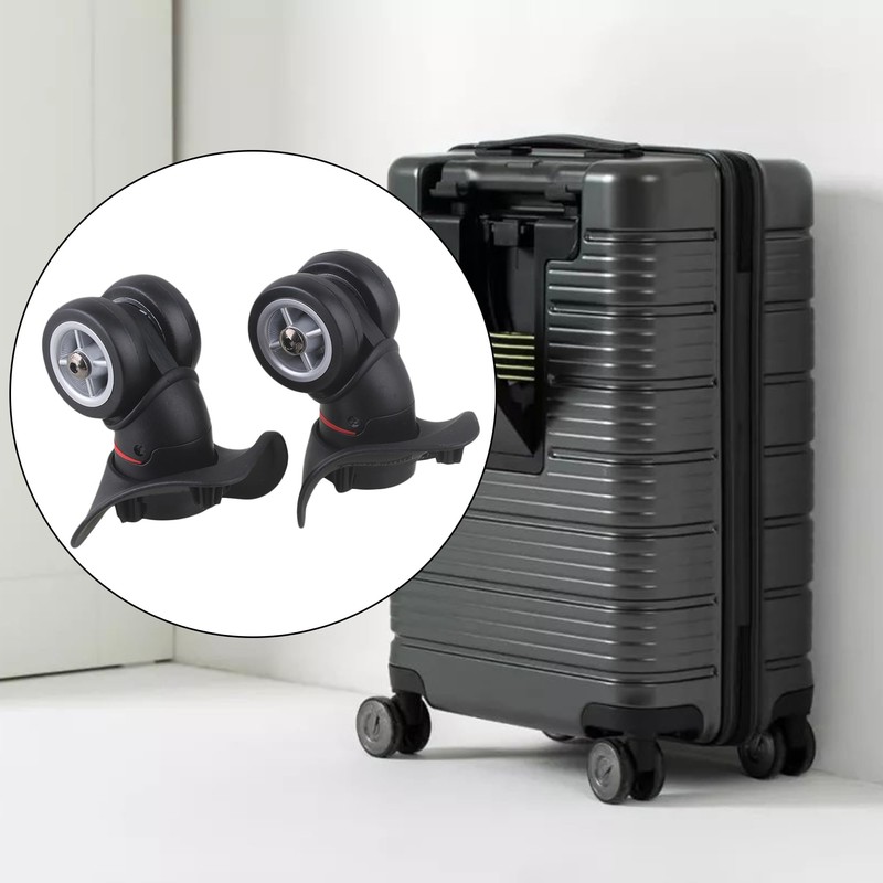 RDEXP 1 Pair Black Wheels Small Suitcase W042 Pack of