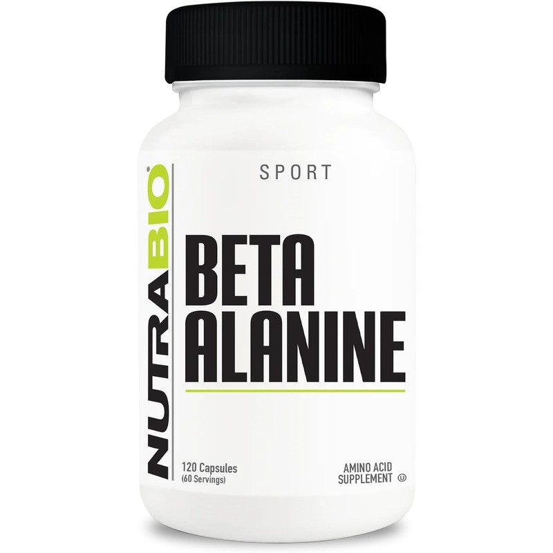 NutraBio Beta-Alanina 800 mg por Cápsula - 1600 mg por