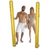 POZA 2 Pack Inflatable Gold Jumbo Pool Noodles Floats Premium