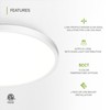 ASD LED 12 Inch Round Flush Mount Ceiling Light Fixture