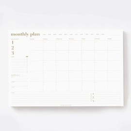 Bliss Collections Monthly Planning Pad, To Do List Notebook - Undated Tear-Off Sheets Notepad - Work Calendar, Organizer, Scheduler for Goals, Tasks - The Essential, 12" x 18", 18 Sheets