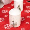 White Christmas Salt and Pepper Shakers Xmas Tree Sleigh Snowman