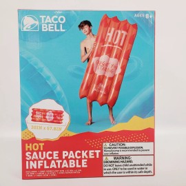 RMS International Taco Bell FIRE SAUCE or HOT SAUCE Packet Pool Float Inflatable 30 x 57.8” NEW - HOT SAUCE PACKET