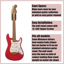 Miniature Guitar Wall Stand - One Pack