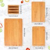 3-Piece Wood Cutting Board Set - Solid Bamboo Wood Cutting