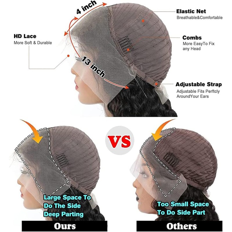 DUAUJUIU Short Bob Wig Real Hair Human Hair Glueless Wig