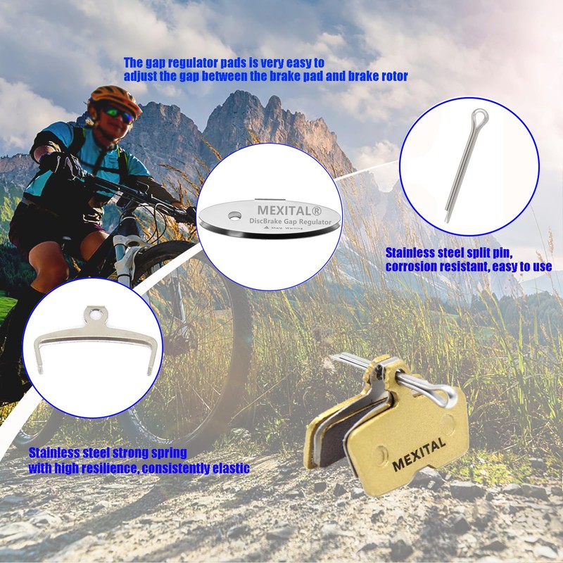 MEXITAL 4 Pairs of Bicycle Disc Brake Pads for Avid