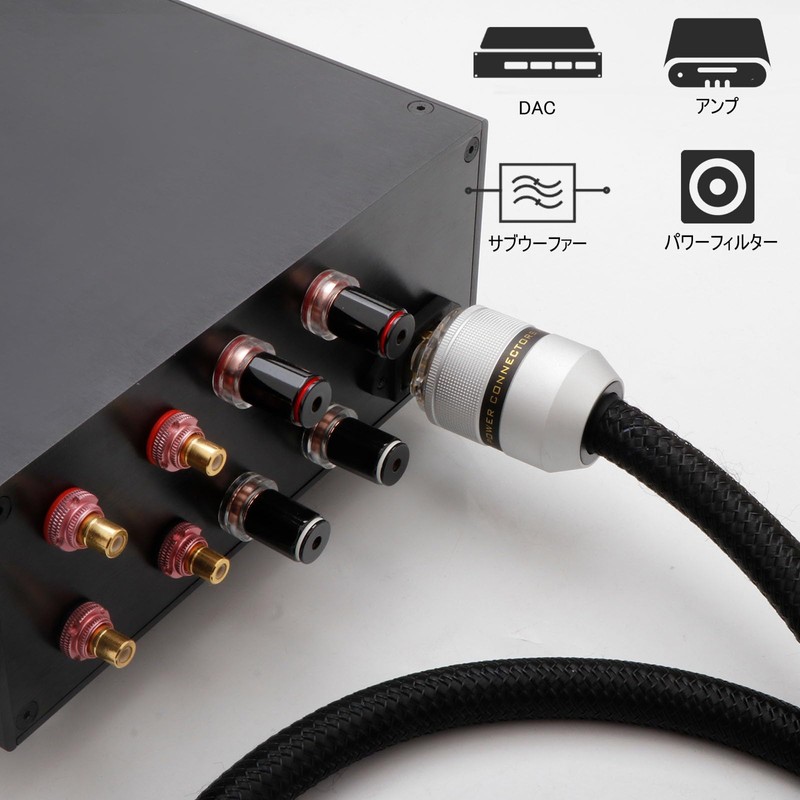 Preffair Audio Power Plug Brass 3 Pin Power Connector 15A/