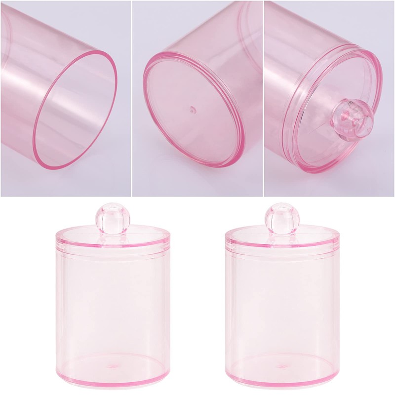 Tbestmax 2 Pack Qtip Holder Bathroom Jars Canisters for Cotton