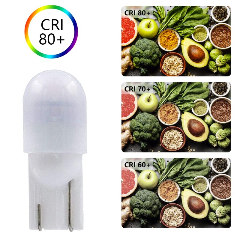 Noobibaba T10 Wedge Base LED Bulb 12V DC 1W, T5