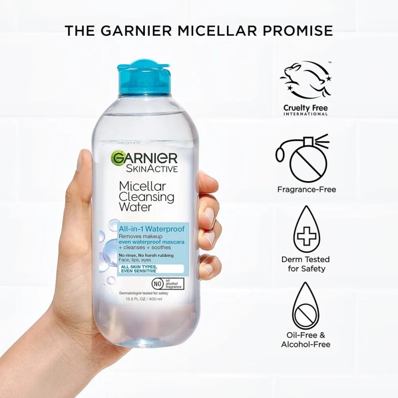 Garnier Skinactive - Agua Micelar Para Maquillaje Impermeabl