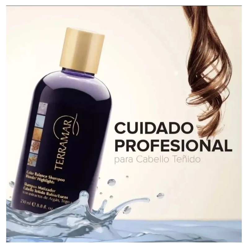 Shampoo Matizador Cabello Teñido Terramar 250ml