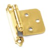 Laurey 28737 No Offset Polished Brass Semi Concealed Cabinet Hinges