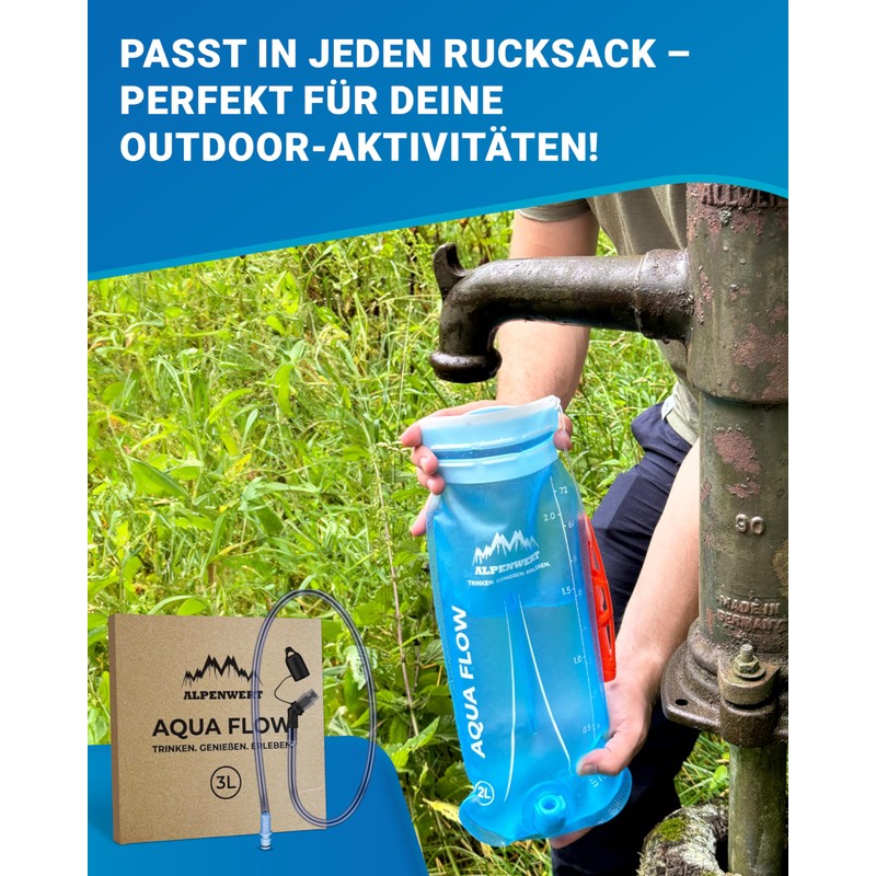 ALPENWERT® Hydration Bladder with Hydration Tube [Water Bladder 2L/3L BPA