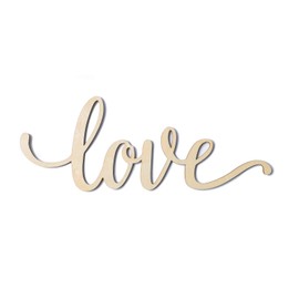 Love Wooden Sign 2Pack Cutout Love Wood Letter Hanging Decorative DIY Words Sign Door for Home Shop Hotel