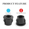 Bonsicoky 50 Pcs Black Snap Bushing 3/8" Mounting Diameter, Plastic