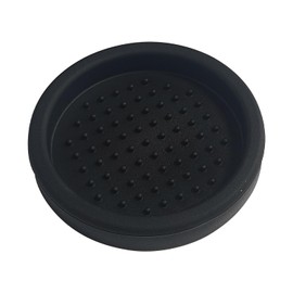 Coffee Knock Box Espresso Knock Box with detachable Knocking Rod Shock-Absorbent Durable Non-Slip Base Espresso Machine Accessories Espresso Dump Bin for Home and Office (Silicone Round Tamper Mat)