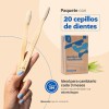 Kit 20 Cepillos Dentales De Bambú Con Cerdas Medias. B