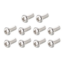 uxcell M3x8mm Stainless Steel Phillips Round Pan Head Machine Screws (Pack of 100)