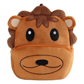 VASNOMX Unisex Kids Animal Backpacks Cute Lion Toddler Light Backpack for Baby Girl Boy Soft Cartoon Plush Mini School Bags Daypack 2-6 Years