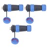 3 Pcs SP21 Aviation Connector 2 Pin IP68 Waterproof Rear