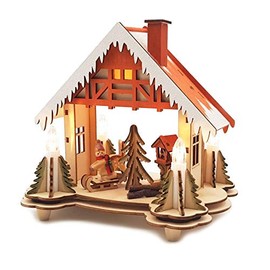 LED Christmas House Wooden Feeder Original Wichtelstube Collection Christmas Decoration Light Arch
