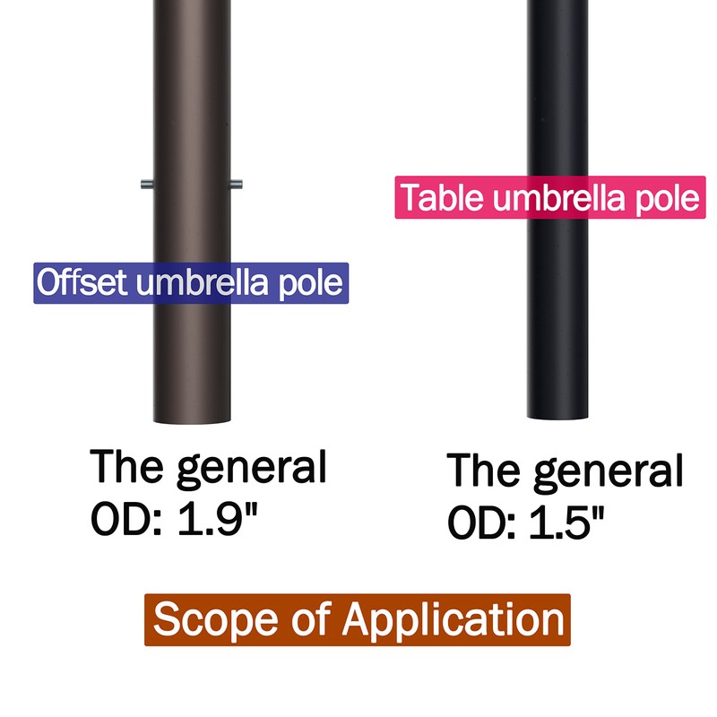 Deck Man Patio Table/Offset Umbrella Railing Holder, Stainless Steel Outdoor