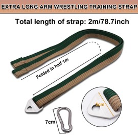 Multifunction Arm Wrestling Pronation Belt Strap, with Stainless Steel Triangle Buckle - Versatile 79" Non-Slip & Durable Strap, Pronation and Back Pressure Forearm Strength Training Equipment