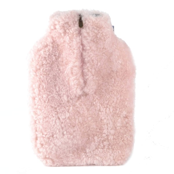 Shepherd of Sweden | Kerri Genuine Sheepskin Luxurious Hot Water Bottle Cover | Large W:22cm x H:34cm (Pink)