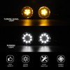DREAMIZER Chrome Motorcycle Turn Signals 15 LEDs Bullet Front Rear
