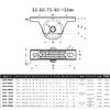 ヨコヅナ 440Cベアリング入 ステンレス重量戸車 V型60mm JCS-0605