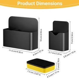 2 Stück Magnetischer Stiftehalter Mit Whiteboard Schwamm, Stiftehalter Magnetisch, Whiteboard Schwamm Magnetisch, Stiftehalter Magnetisch, Whiteboard Stifthalter, Whiteboard Behälter Für Schule, Büro