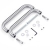 Ranbo Brushed Nickel 6" （CTC） Tubular Back-to-Back Shower Door Handle，3/4"