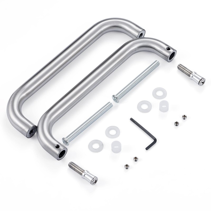 Ranbo Brushed Nickel 6" （CTC） Tubular Back-to-Back Shower Door Handle，3/4"