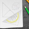 16 Piece Geometry Triangle Ruler Set, 15.7 cm Set Square