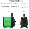 VIVOSUN Water Pump Hydroponics Pond Fountain Aquariums Submersible Fish Tank