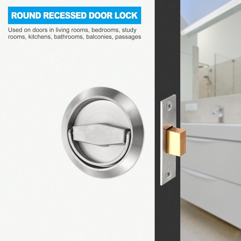PATIKIL 4.8mm Round Recessed Pull Handle Knob, Pack Recessed Pulls