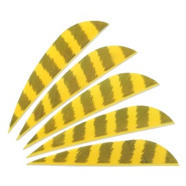 PATIKIL Arrow Feathers 20 Pack 3 Inch Arrow Feathers Turkey Feather Right Wing Feathering Arrow Fletching for DIY Target Shooting, Yellow