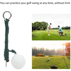 BTIHCEUOT Golf Practice Swing Fly Rope Ball for Outdoors Club Hit Shot Training Help Accessories