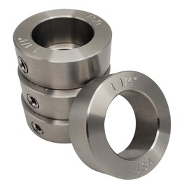 Coastal Shaft Collars - 1.25" Bore Diameter - Set Screw Shaft Collar - 303 Stainless Steel (4 Pack)