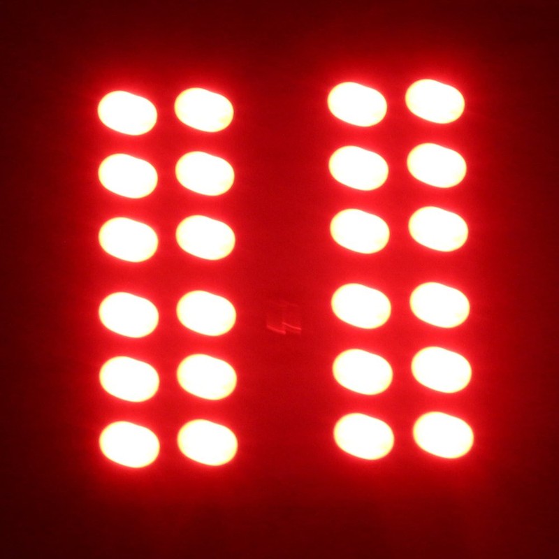 YM E-Bright 1-Set(2PCS) RGB 5050 24SMD LED Panel Dome Light