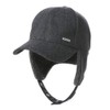 XXL 2XL Black Wool Blend Winter Trapper Hat Baseball Cap