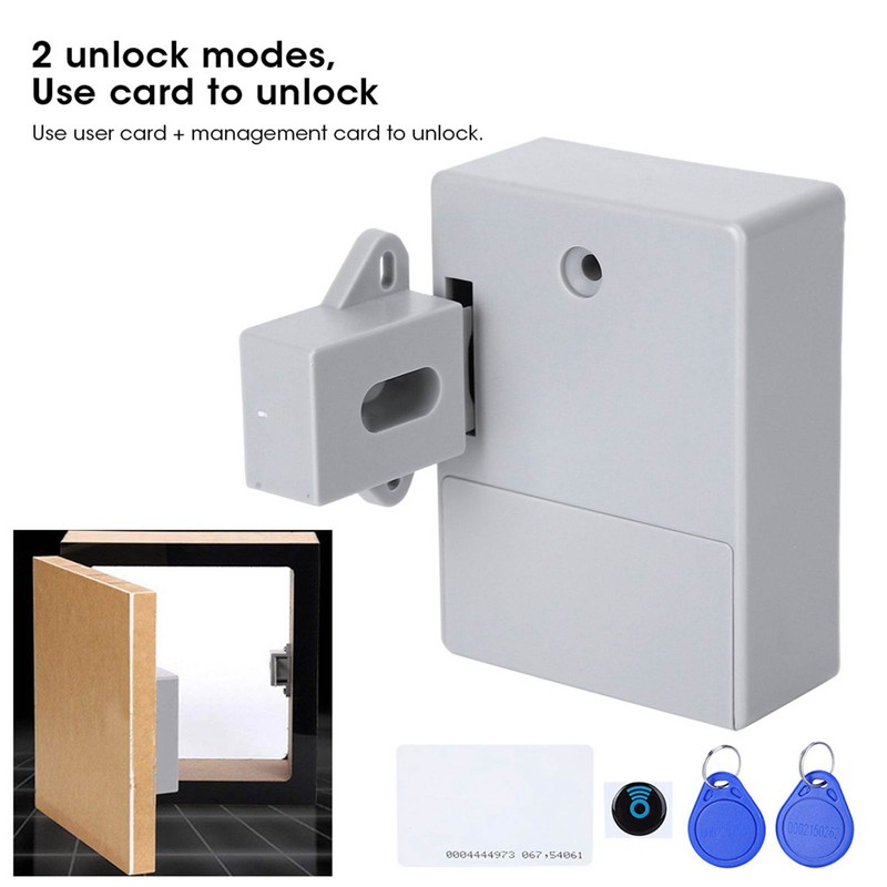 125KHz Smart Cabinet Lock Electronic RFID Card Opening No Drill