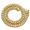 LuxLife 10mm Gold Plated Stainless Steel Cuban Link Chain Necklace