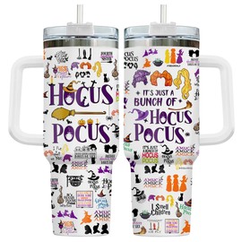 Gifts for Christmas, A Bunch of Hocus Tumbler with Handle Straw 40 oz Stainless Steel, Hocus Cup, Hocus Birthday Gifts for Women