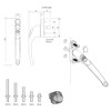 FixRello uPVC White Window Handle - 1 x Universal espag