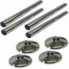 Radiator Pipe Sleeve Covers and Pipe Collars in Chrome Effect